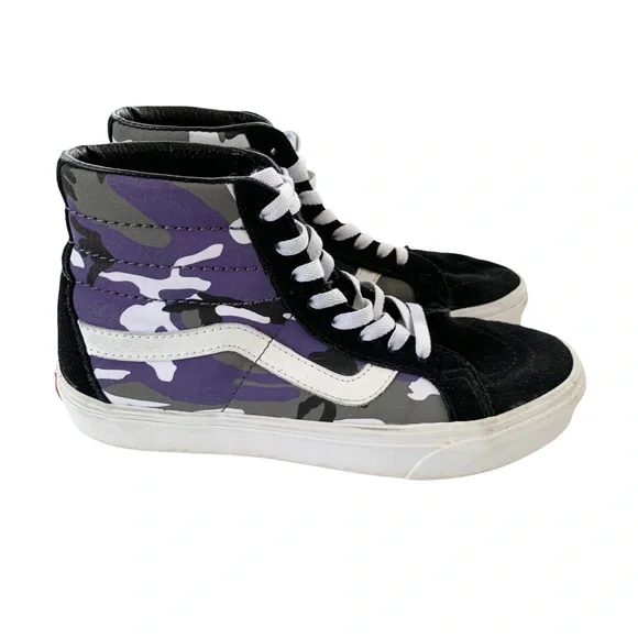 Vans SK8-HI REISSUE POP CAMO Purple High Top Sneaker 8 Women’s - Picture 7 of 16